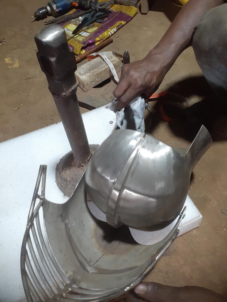 Medieval Sallet Steel Helmet for SCA fighting, LARP Reenactment Armor image 4