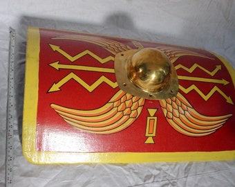 Bouclier de scutum romain – Réplique d'armure de légionnaire en bois pour reconstitution, cosplay