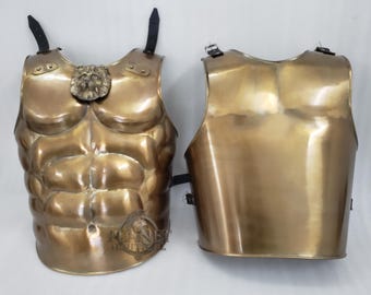 Medieval Breastplate Muscle Armor Copper/brass Antique finish Halloween Costume SCA LARP Fantasy Armor