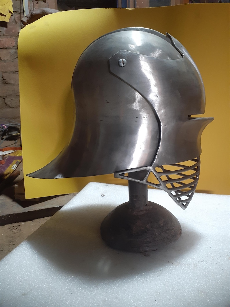 Medieval Sallet Steel Helmet for SCA fighting, LARP Reenactment Armor image 9
