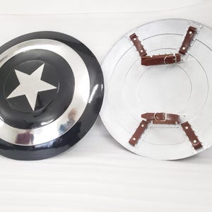 Handcrafted Captain America Metal Shield Replica - Cosplay, Wall Decor Black