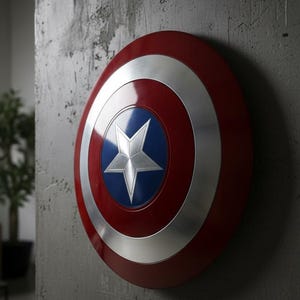 Handcrafted Captain America Metal Shield Replica - Cosplay, Wall Decor image 2