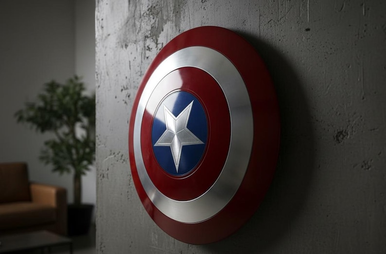 Handcrafted Captain America Metal Shield Replica - Cosplay, Wall Decor image 2