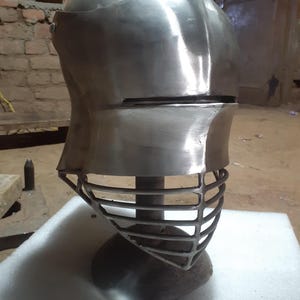 Medieval Sallet Steel Helmet for SCA fighting, LARP Reenactment Armor image 1