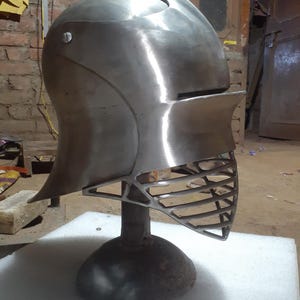 Medieval Sallet Steel Helmet for SCA fighting, LARP Reenactment Armor image 6