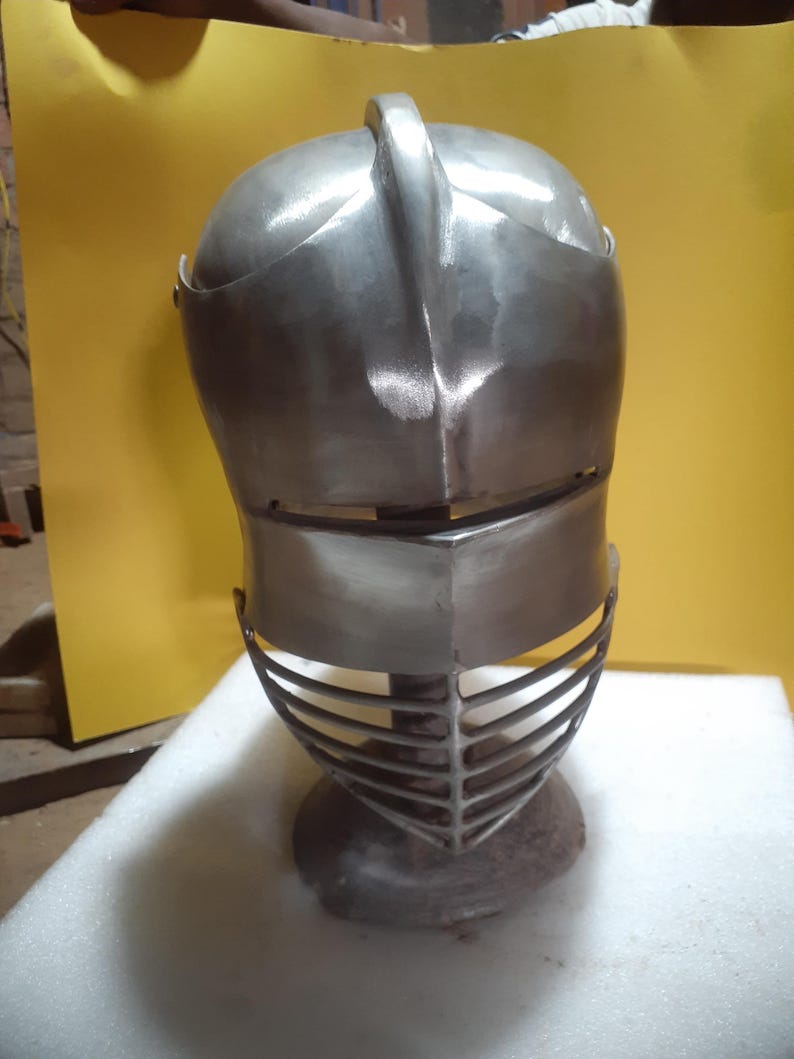 Medieval Sallet Steel Helmet for SCA fighting, LARP Reenactment Armor image 3