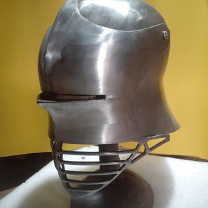Medieval Sallet Steel Helmet for SCA fighting, LARP Reenactment Armor image 7