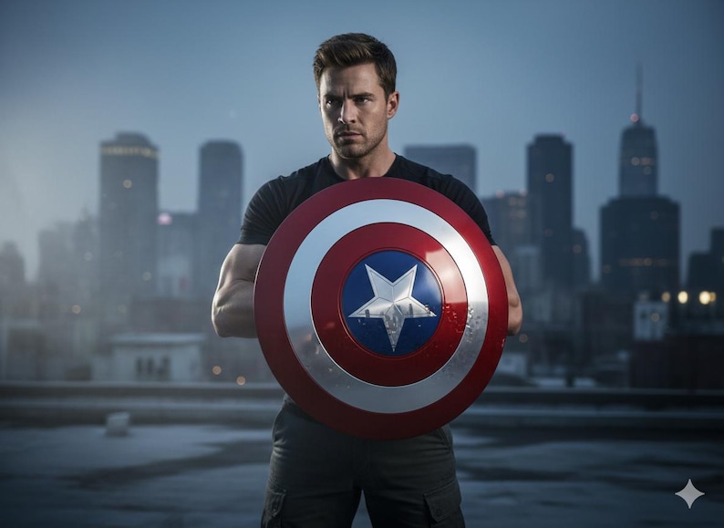 Handcrafted Captain America Metal Shield Replica - Cosplay, Wall Decor image 3