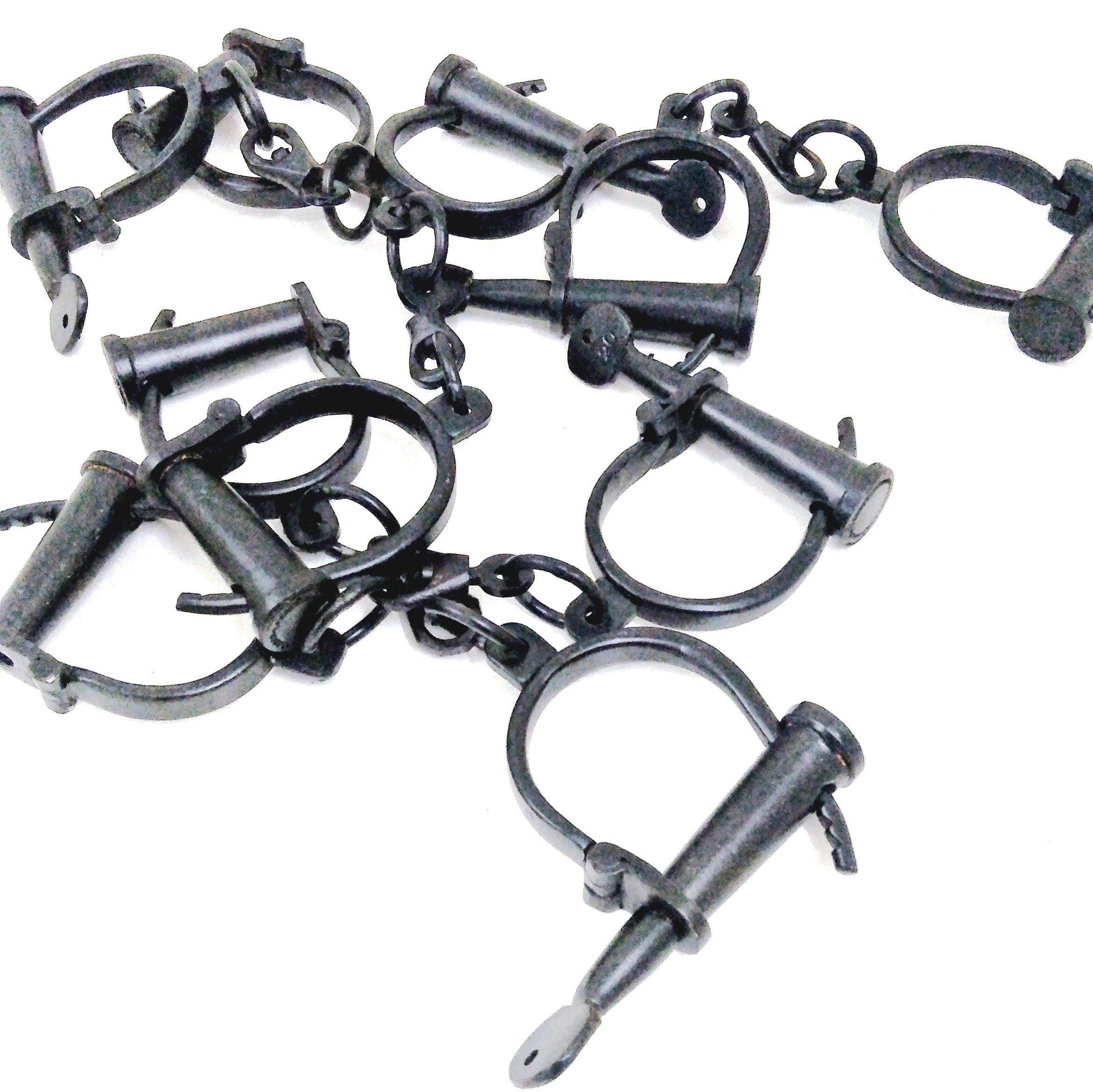 金属製手錠 5本の鉄の鎖付き手錠 長さ12インチ アンティーク - Etsy 日本