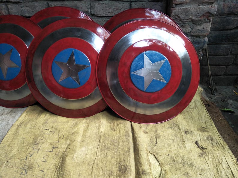 Handcrafted Captain America Metal Shield Replica - Cosplay, Wall Decor image 7