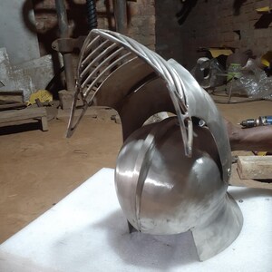 Medieval Sallet Steel Helmet for SCA fighting, LARP Reenactment Armor image 5