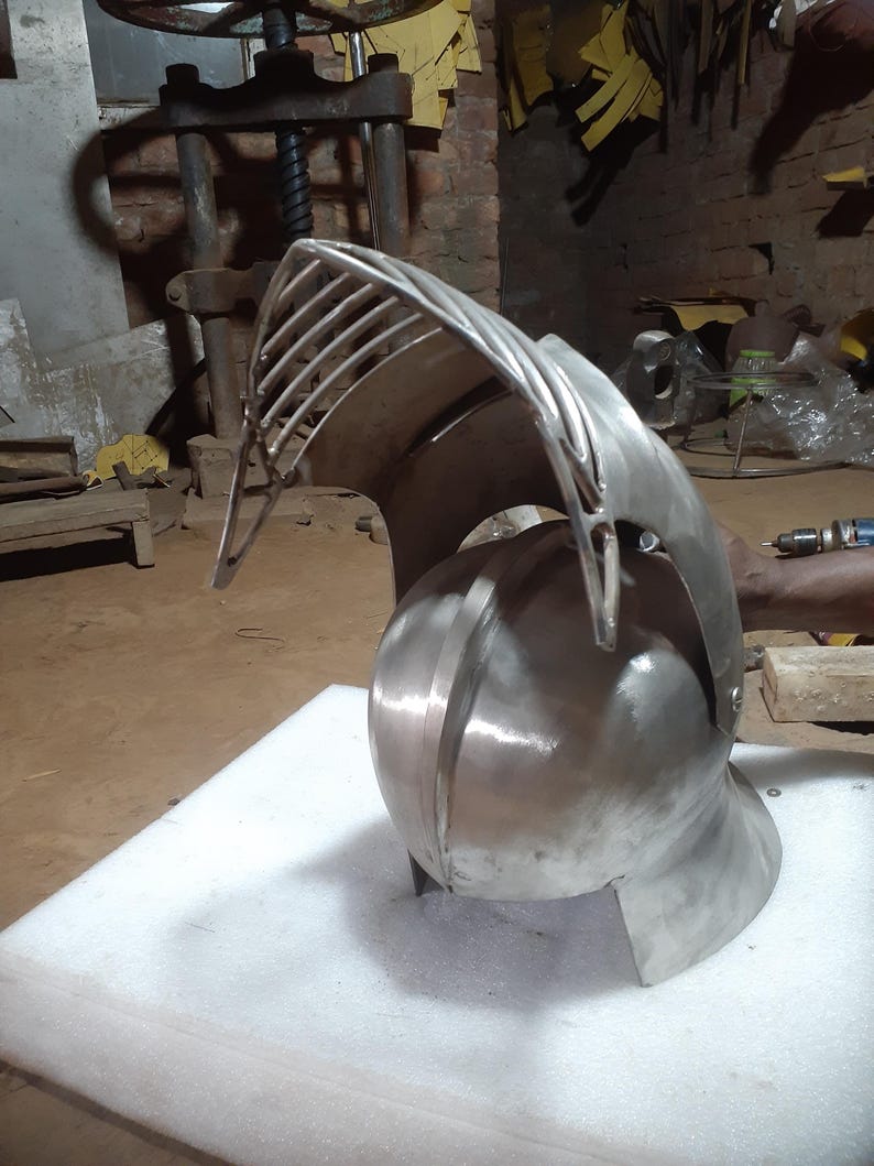 Medieval Sallet Steel Helmet for SCA fighting, LARP Reenactment Armor image 5