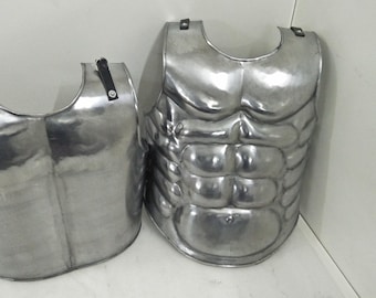 Medieval Roman Cuirass Armor, paudrons, greaves, braces, steel breastplate & backplate Gladiator armor, LARP costume