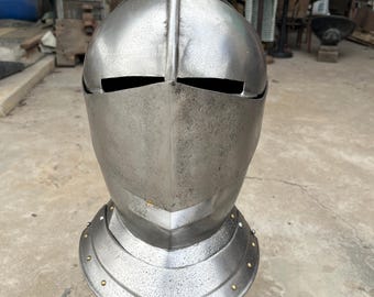 Medieval Knight Armor Helmet for LARP, SCA, REENACTMENT