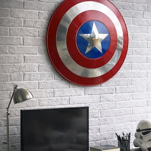 Handcrafted Captain America Metal Shield Replica - Cosplay, Wall Decor image 1