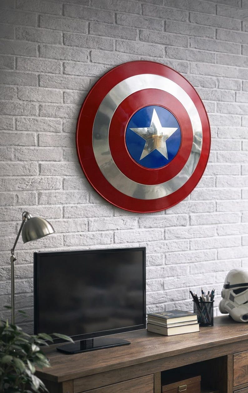 Handcrafted Captain America Metal Shield Replica - Cosplay, Wall Decor image 1