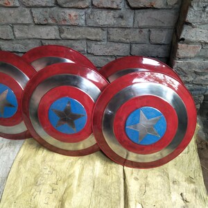 Handcrafted Captain America Metal Shield Replica - Cosplay, Wall Decor image 6