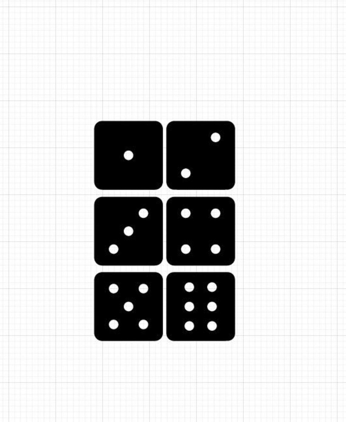 Dice Svg Files 6 Dice Svg File - Etsy