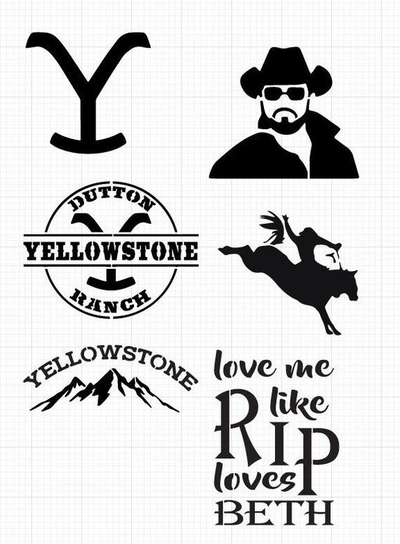 Stencil Cut File Yellowstone Dutton Ranch SVG Stencil File Etsy Canada