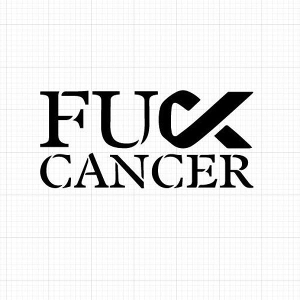 Fuck cancer SVG Cricut, Silhouette, Cricut svg, Silhouette svg,  Fuck cancer stencil , fuck you breast cancer, fight breast cancer