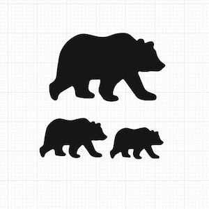 Bear family Cricut, Silhouette, Cricut svg, Silhouette svg, mama bear svg, baby bear svg