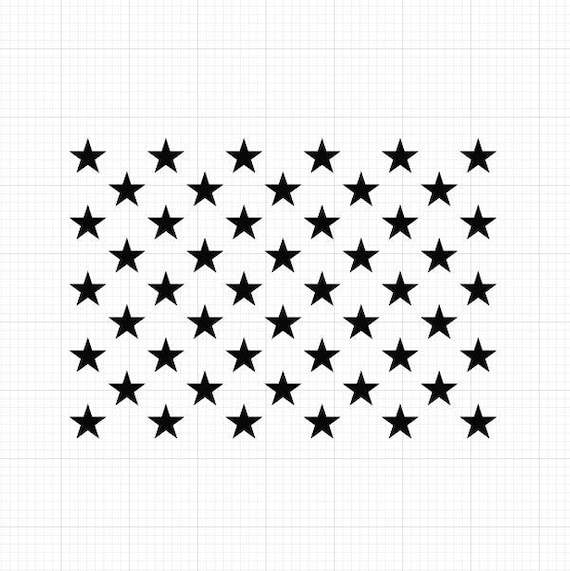 usa Flag stars svg plasma cutt DXF file 50 stars Dxf files 4th of July svg ...