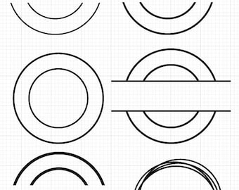 Double Circle Frame Svg Circle Svg, Circle Frames Svg, Circle Frame Png Round Frame Svg, Double Circle Svg, Circle Border Svg - 6 design