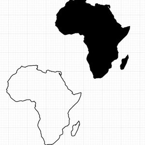 Africa Shape SVG,Cricut, Silhouette, Cricut svg,Silhouette svg, SVG Vector Files, Africa Shape outline SVG,Africa Cut Files ,Africa Vector