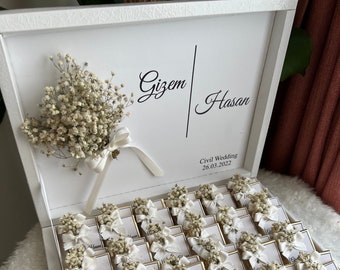 Hochzeit Schokolade Box, Gastgeschenke, Verlobungsschokolade, Hochzeit Schokolade Gastgeschenke, Hochzeitsschokolade, personalisierte Bevorzugung