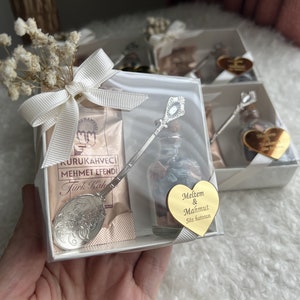 Coffee and Chocolate Favors for Guests, Turkish Coffee and Candy in Box, Wedding Favors For Guests, Custom Bulk Special Gift, Bridal Shower