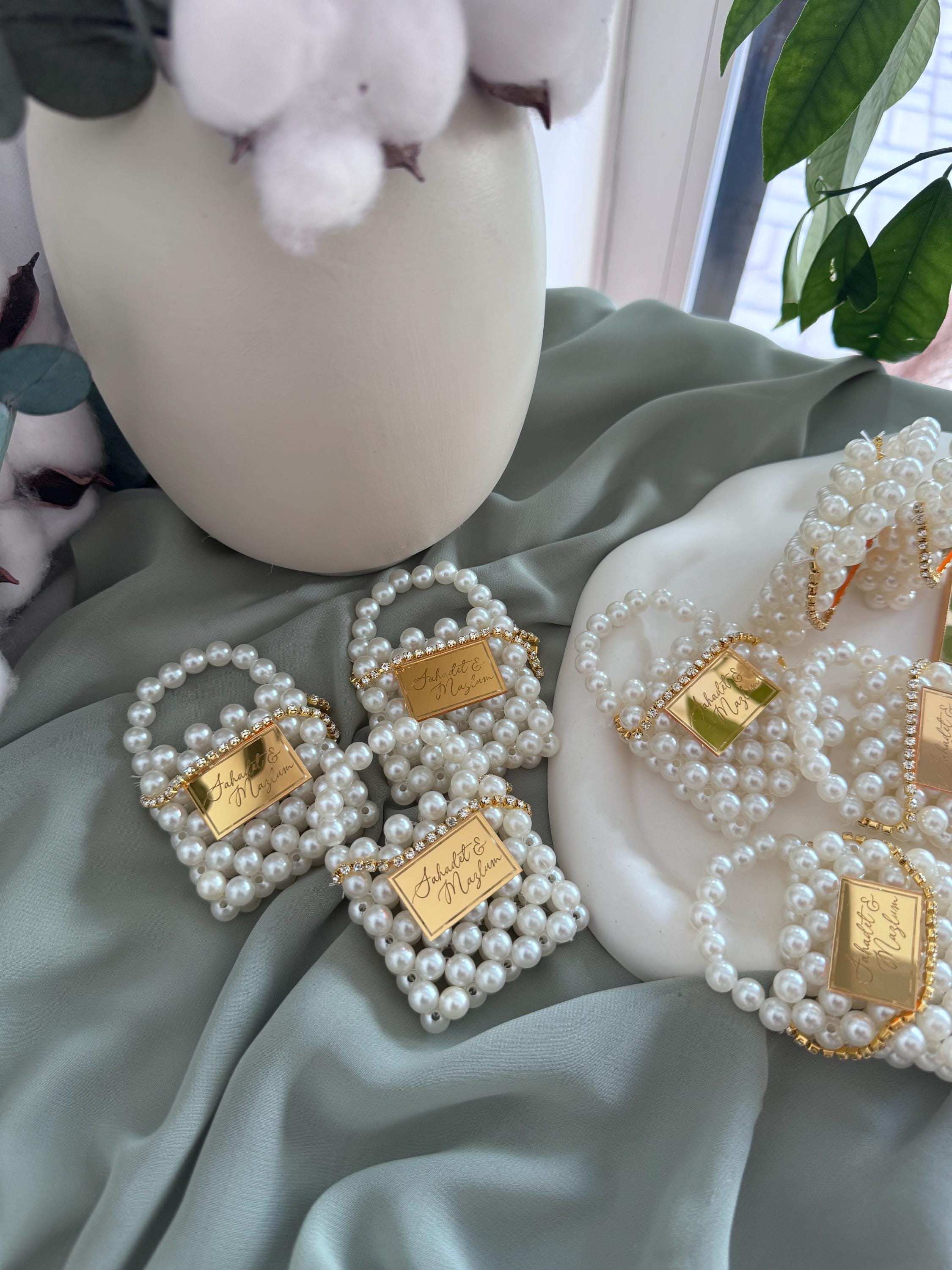 Mini Pearl Bag, Premium Chocolate, Handmade Wedding Favor, Luxury Bridal Shower Gift, Personalized Pearl Clutch, Pearl Purse Favor