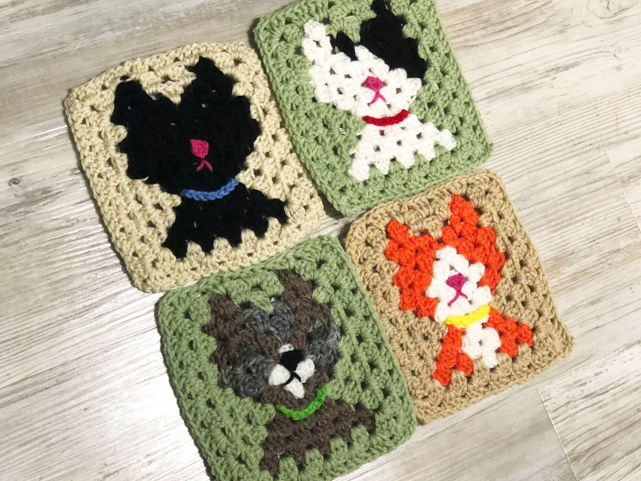 Kitty Cat Granny Square Crochet Pattern Bundle 4 Cats - Etsy