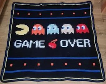 Patrón de crochet Pac-Man Game Over Graphgan para crochet y TSS