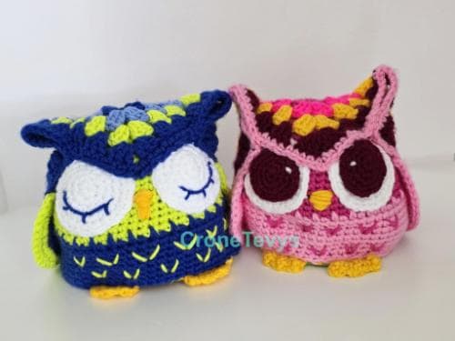 Crochet PATTERN Reversible Day / Night Owl - Two dolls in one, no stuffing!