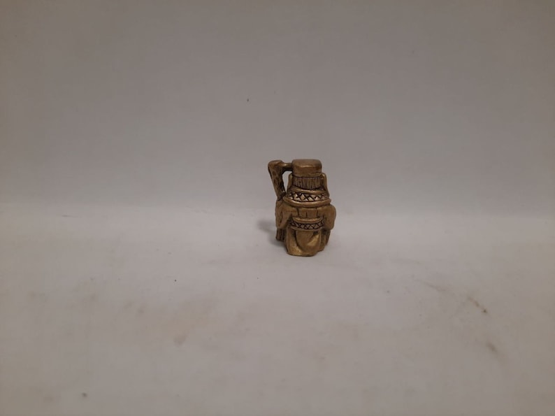 monk mage metal figurine of a druid old sorcerer wizard Vintage antique
