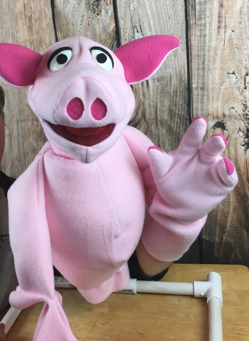Pig LiveHand or RodArm Puppet Etsy