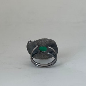 Anello in argento e smeraldo immagine 5