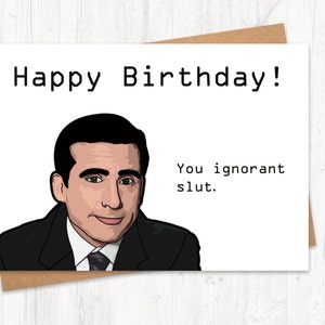 Funny Michael Scott Inspired Birthday Card-The Office