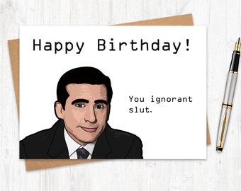 Grappige Michael Scott geïnspireerd verjaardagskaart-het kantoor
