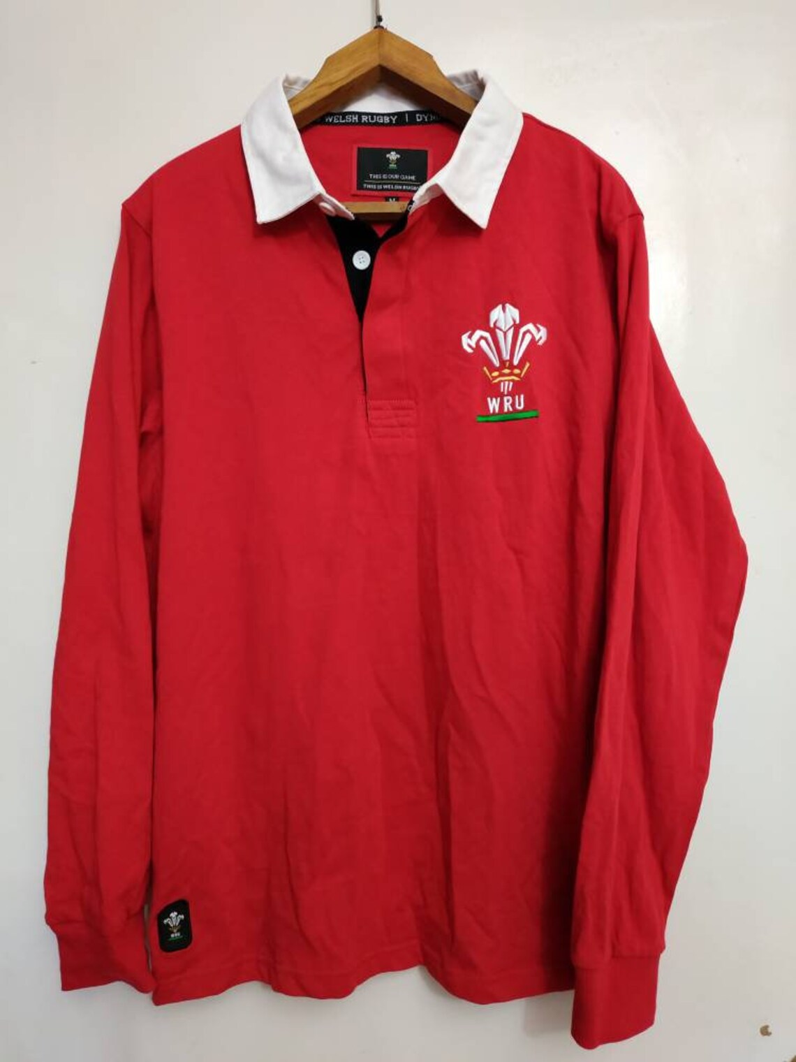 Wales rugby union national team football jersey size M long Etsy