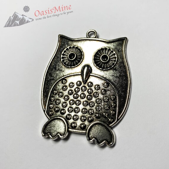 Owl Antique Silver Tone Charm Cute Bird Dresser Knobs Dresser Etsy