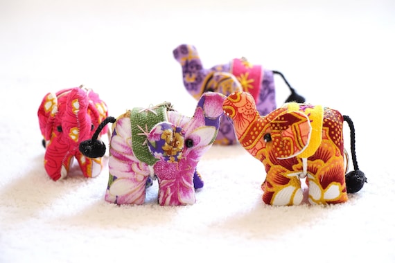 stuffed elephant keychain