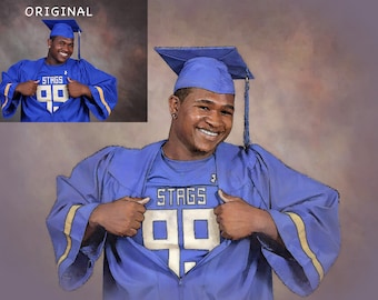 Custom Graduate Portrait, Graduation Gift, Graduation Portrait, Graduate Print, Graduate Illustration, Senior Poster, HighSchool Senior Gift