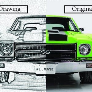 Custom Car Drawing, Custom Vehicle Portrait Illustration, Personalized Portrait, New Car Gift, Vehicle Portrait, Dad Gift, Man Gift, Truck