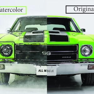 Custom Car Watercolor Painting, Truck Poster, Motorcycle Art,Classic Car Portrait, Custom Car Watercolor,Personalized Watercolor,Truck Print