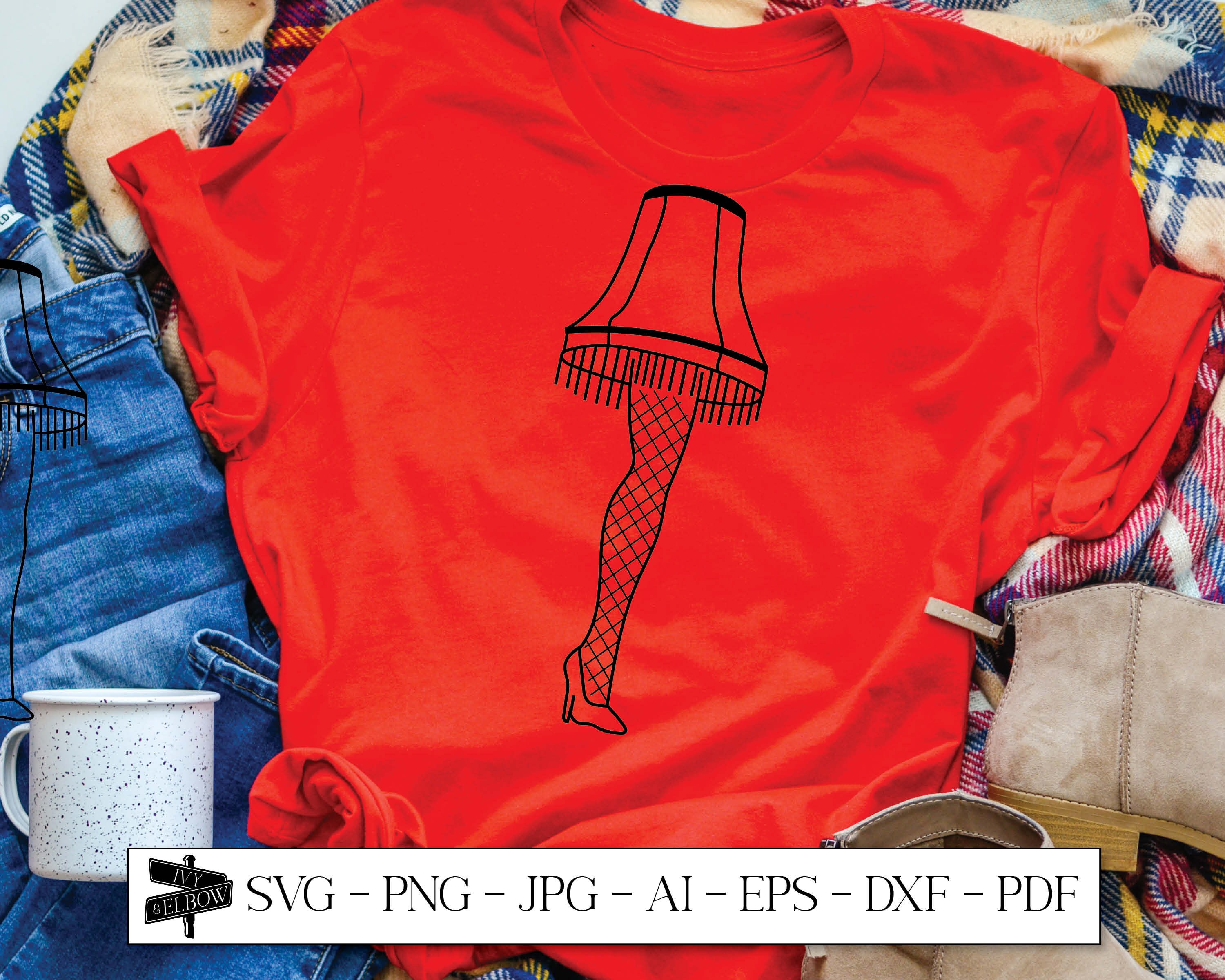 Leg Lamp SVG Sublimation Designs Christmas SVG Ornament - Etsy
