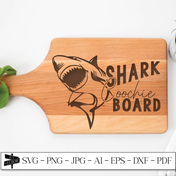 Shark Coochie Board, Shark Board, SVG Files for Cricut, Sublimation Designs, Cutting Board SVG , Laser Cut Files, Silhouette, Glowforge