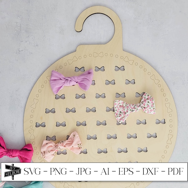 Bow Holder, Bow Hanger, Nursery Room Decor, Sublimation Designs, Laser Cut Files