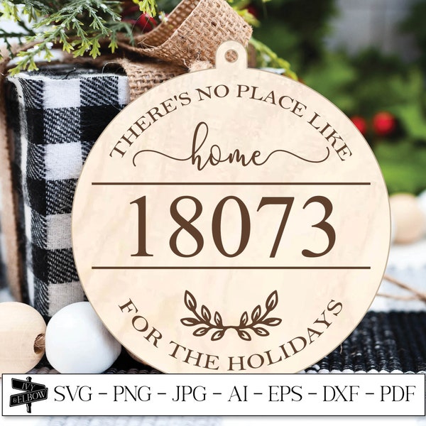 No Place like home for the holidays, New home SVG, Sublimation Designs, Christmas SVG, Ornament Svg, SVG Files for Cricut, Laser Cut Files