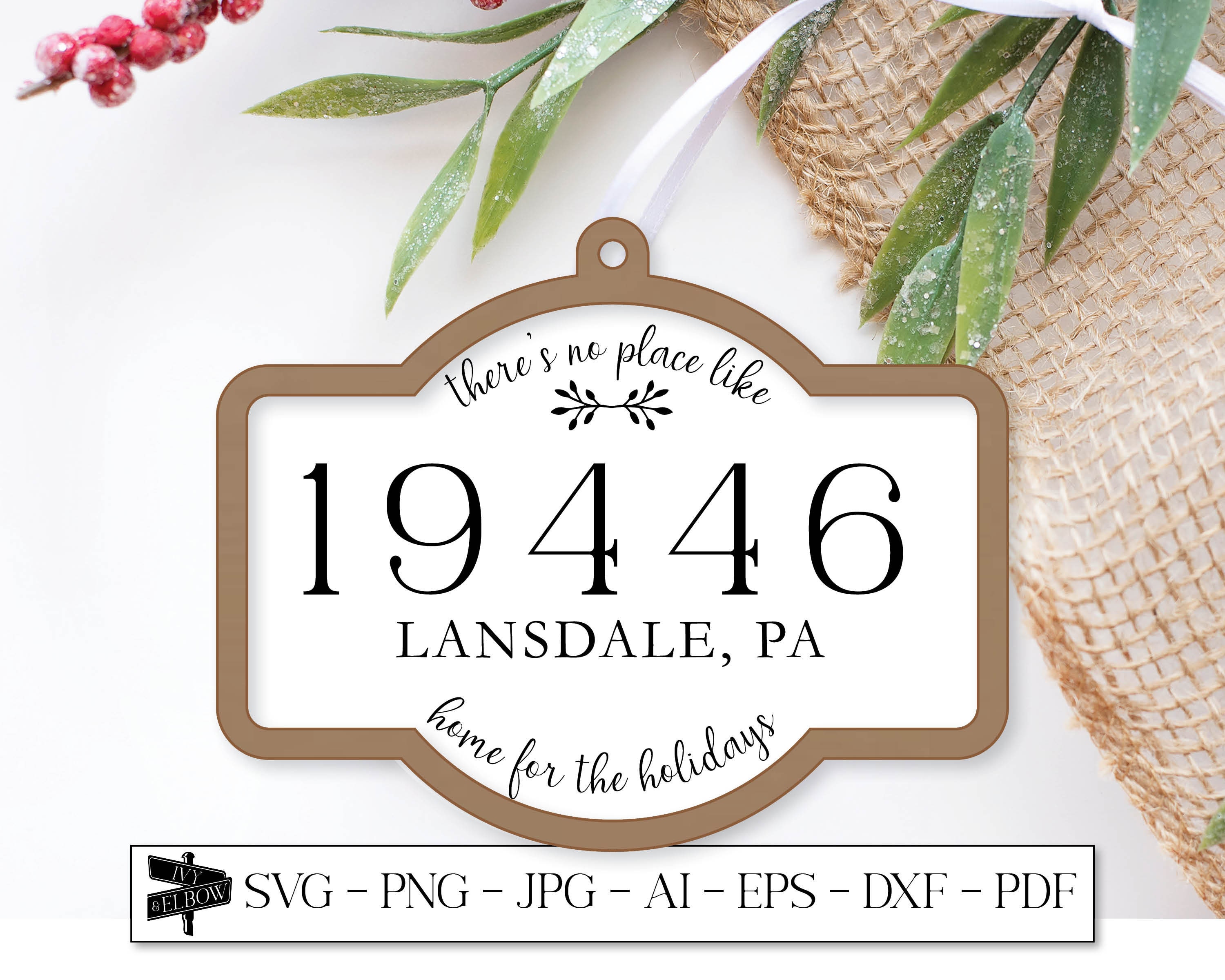 Home for Christmas Zip Code Ornament New Home SVG Laser Cut Etsy